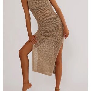 Beach Riot Tan Knit Cover-Up